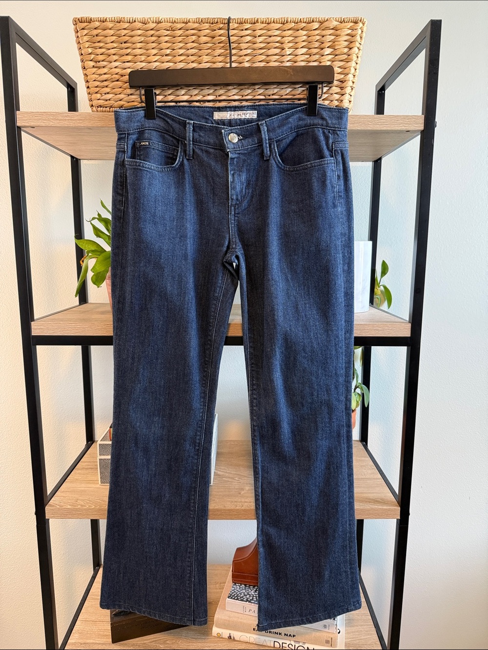 Joe's Mid-Rise Cigarette Straight Leg Dark Wash Jeans, 29